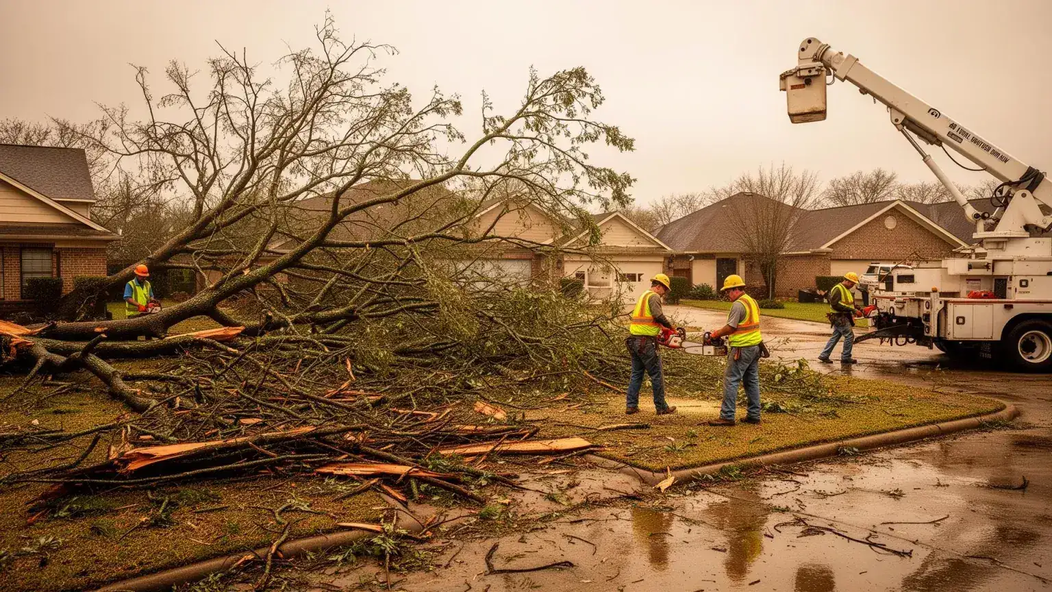 Hurricane and storm damage cleanup service in southeast Houston TX